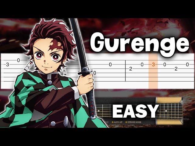 Demon Slayer OP 1 - Gurenge (Kimetsu no Yaiba) - Guitar tutorial (TAB)