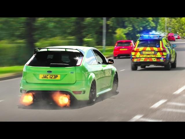 Boy Racers vs. POLICE Leaving a Car Show!