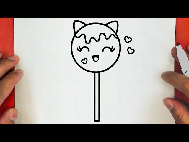 كيف ترسم مصاصة كيوت وسهلة خطوة بخطوة / رسم سهل / تعليم الرسم للمبتدئين || Cute Lollipop Drawing