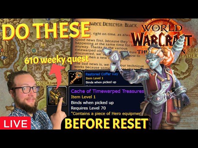 LIVE - RESET INC! Do These Before and get Hero Gear - The War Within World of Warcraft