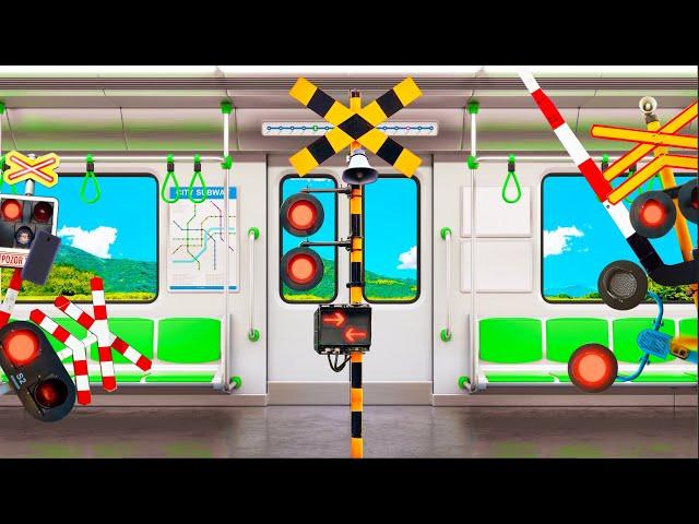 The Railroad Crossing Getting Carried Away Inside an Empty Train 