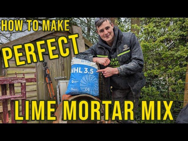 How to make LIME mortar for repointing| 3.5 NHL Lime #construction #howto #diy