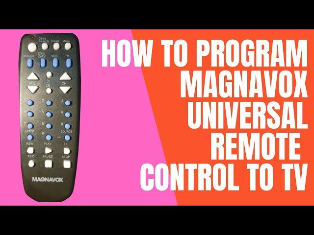 How to set up Magnavox Universal remote control to TV and other devices with Auto Code Search