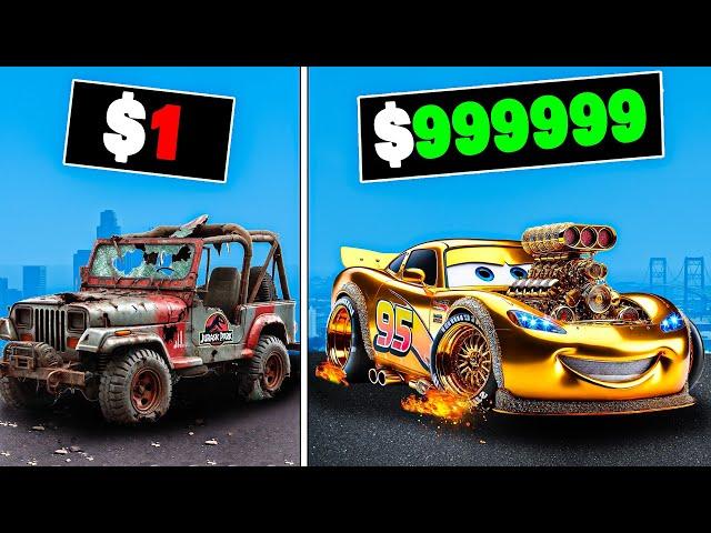 $1 to $1,000,000 Movie Cars in GTA 5