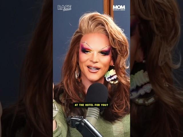 Willam and Alaska on Nymphia Wind's Tie Look