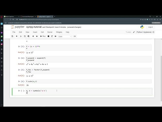 Tutorial de Instalación y Uso de la Librería SympPy en Python