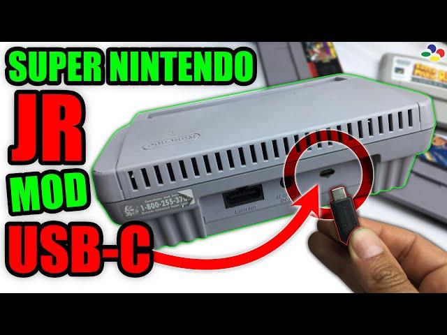 mod de USB C para SUPER NINTENDO JR super simple !