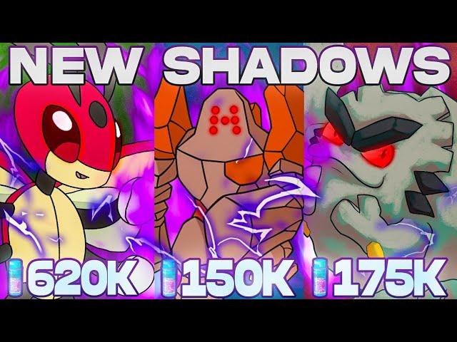 NEW 1,000,000 DUST TRIPLE SHADOW TEAM FT Ledian Alolan Graveler & Regirock in the Retro Cup