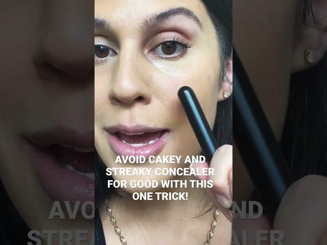 Avoid cakey and streaky under eye concealer with this one trick! #shorts #concealer