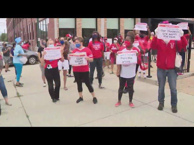 CPS teachers protest against returning to classrooms, district working on 'hybrid' plan