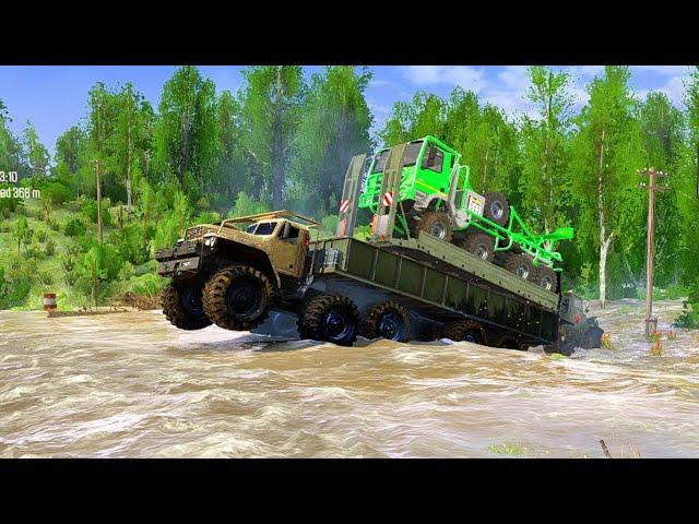 Amazing driver skills | truck against flood current