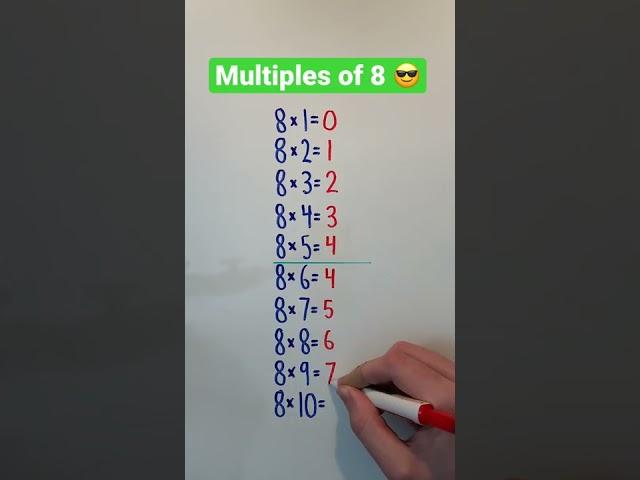 Multiples of 8  #Shorts #math #maths #mathematics