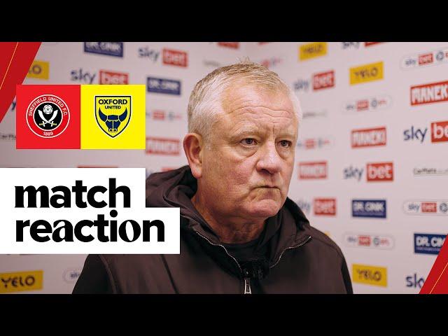 Chris Wilder | Sheffield United 3-0 Oxford United | Post Match Reaction