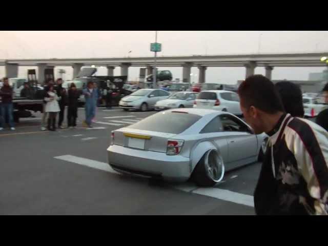 Crazy camber Kawashima Celica leaving the Nagoya Exciting Car Showdown