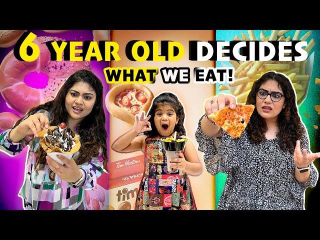 6 year old decides what we eat for 24 hours WITH A TWIST ft. Thakur Sisters