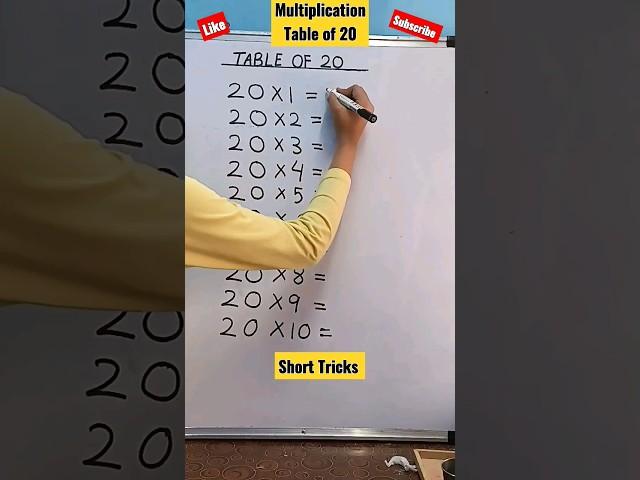 Table of 20 / SHORT TRICKS. #shorts #maths #trending  #mathtricks  16.03.23