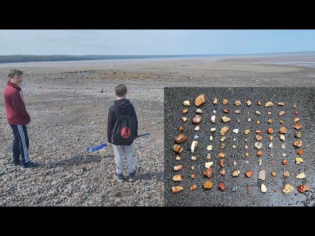 We Found 100 GEMSTONES in 1 HOUR On This Beach