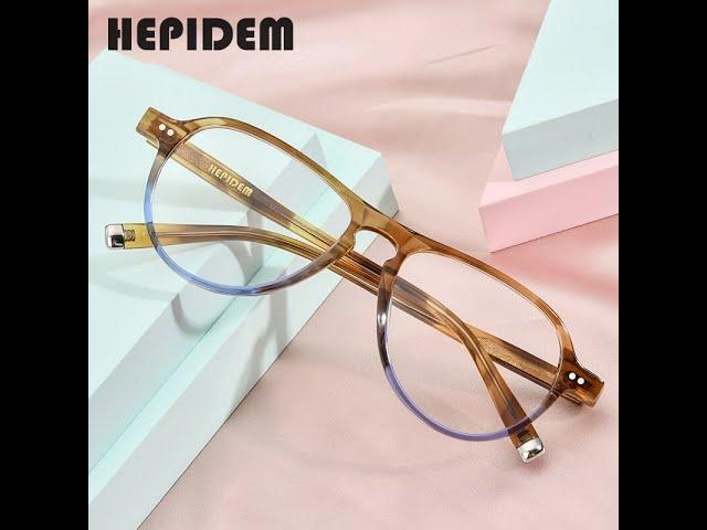 HEPIDEM Acetate Optical Glasses Frame Men Retro Vintage Pilot Eyeglasses Nerd Women Prescription