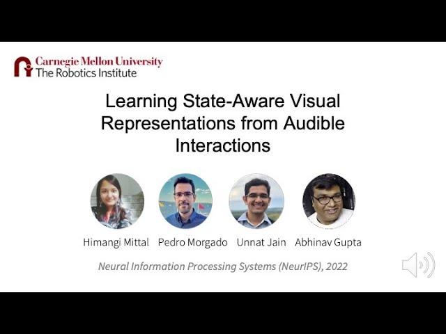 [NeurIPS 2022] Learning State-Aware Visual Representations from Audible Interactions