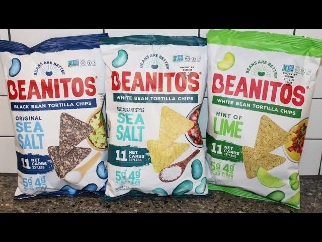 Beanitos: Sea Salt Black Bean Tortilla Chips, Sea Salt & Hint of Lime White Bean Tortilla Chips