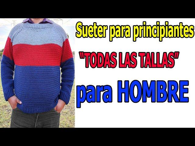 Sueter a crochet "TODAS LAS TALLAS" corregido | sueter para HOMBRE | tejido para principiantes