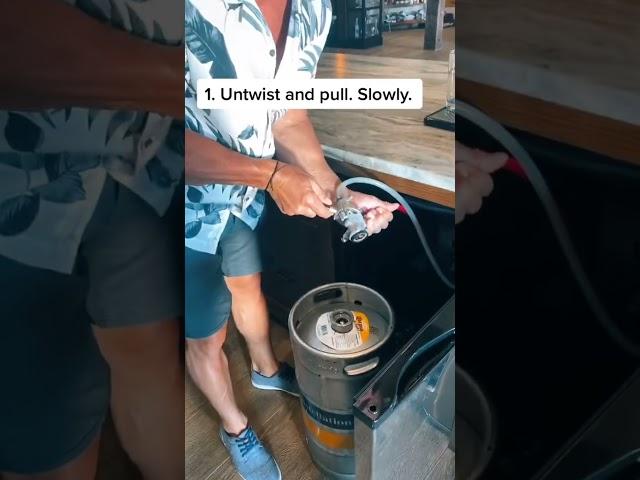 How do you replace a keg? 