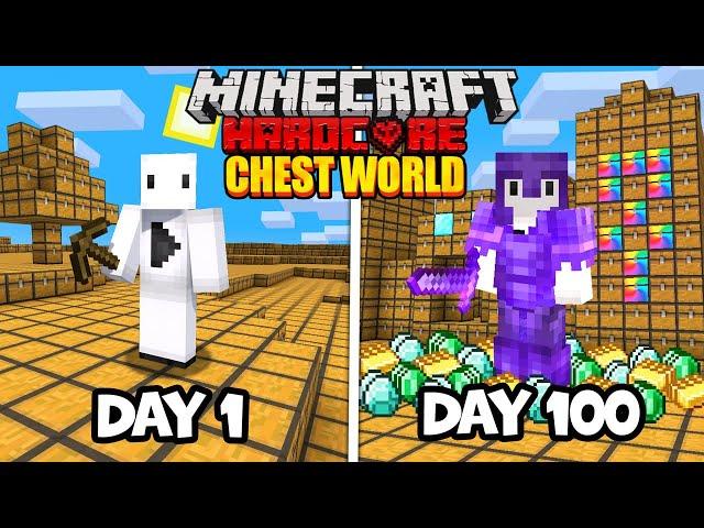 I Survived 100 Days in CHEST WORLD in Minecraft Hardcore