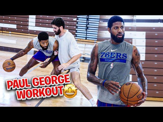 76ers Paul George NBA Workout with AJ Johnson