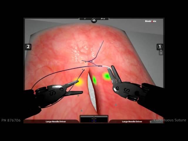 da Vinci Surgery - Skills Simulator - Continuous Suture