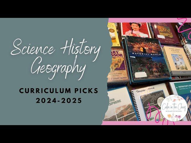 Homeschool Science and Social Studies Curriculum Picks for 2024-2025 | Middle School Curriculum