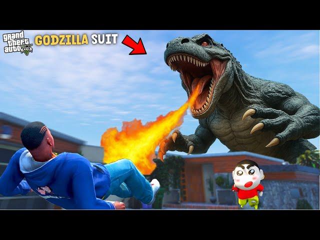 Shinchan and Franklin Got GODZILLA Special Suit In GTA 5 | Paradox FTW