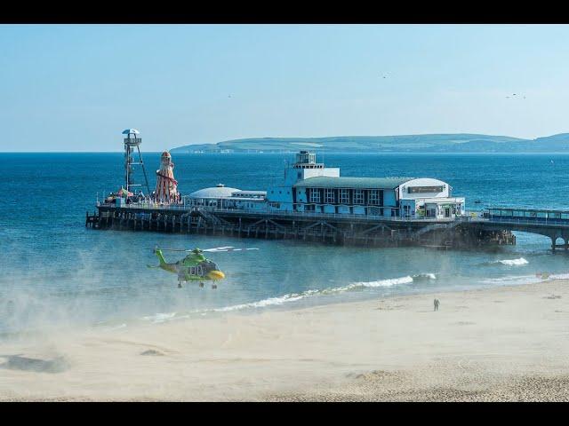 Multi-agency rescue operation and beach evacuated at Bournemouth Pier after a major incident