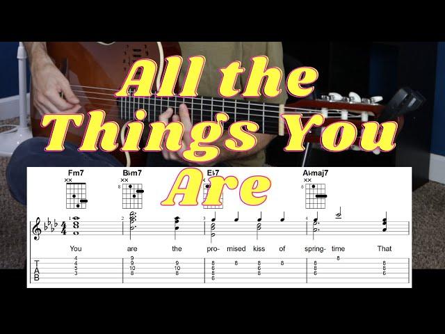 All the Things You Are | Chord Melody with TAB