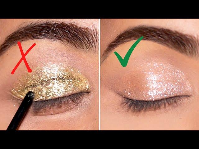 How To Apply Glitter on CREASED or HOODED Eyelids (3 Ways)