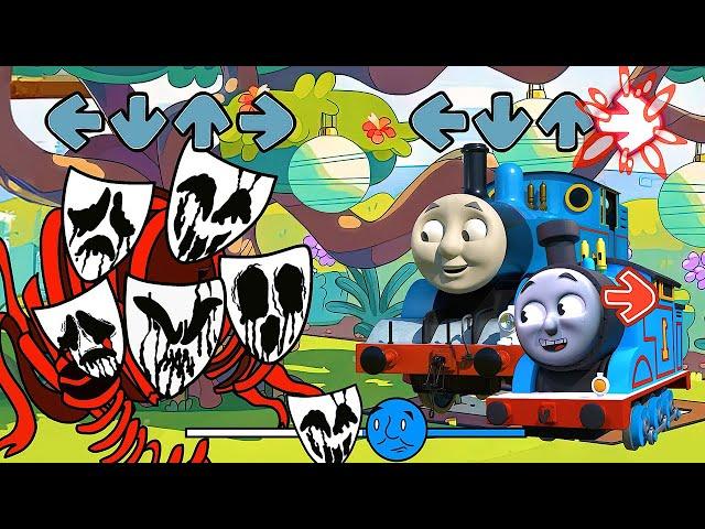 FNF NEW Digital Circus VS Double 3D Thomas & Baby Thommy (Can Can) - Friday Night Funkin'