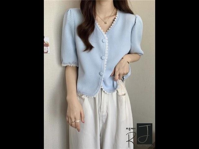 #반팔가디건 #라온제이 #쇼핑 #추천 #자켓 #레이스라인 #브이넥 #레이스넥 #와플 #가디건 #셔링소매 #레이스소매 #예쁜옷많은집  #신상⭕더 많은 제품 보러가기 프로필_링크