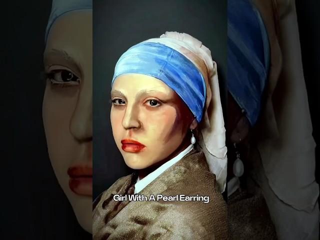 Girl with a Pearl Earring #makeup #makeuptransformation #girlwithapearlearring #art  #shorts