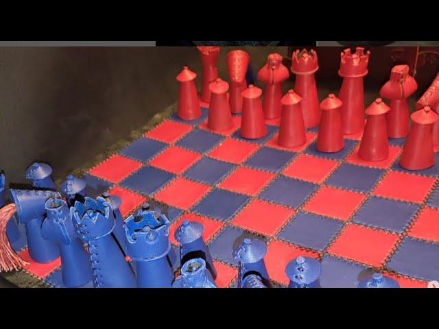 Finish a keychain, plan 3, lay out a chess set