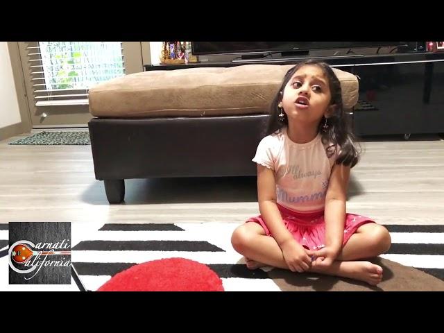 4-yr old Ankitha's Daily Ritual - Music | CarnatiCalifornia Student Feature