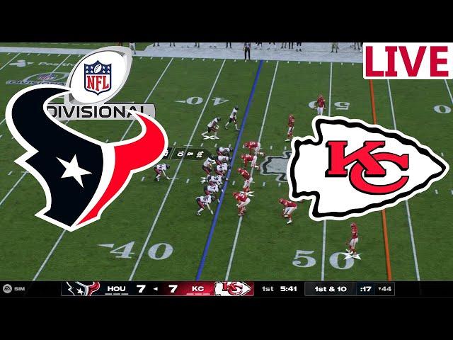 LIVE Kansas City Chiefs vs Houston Texans/Divisional Playoffs  NFL /Madden NFL 25