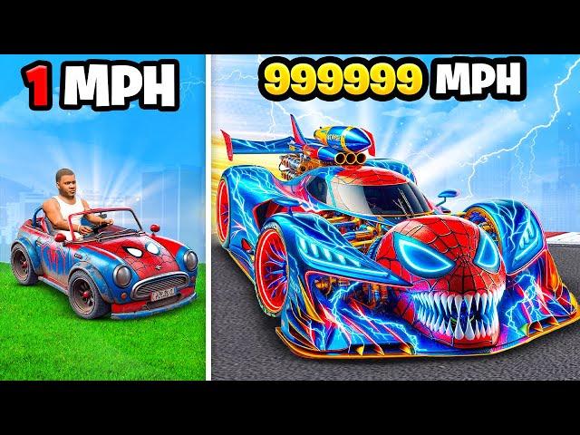 Slowest To FASTEST SUPERHERO CAR In GTA 5!