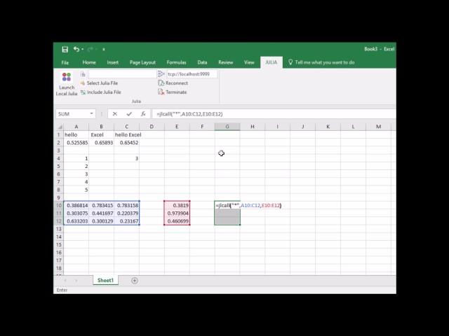 JuliaInXL: Enhancing spreadsheets with Julia
