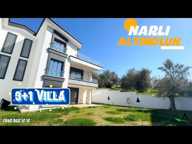 Altınoluk Narlıda 330 m² Arsalı Deniz Manzaralı 3+1 Satılık Villa Üstelik Denize Yalnızca 300 Metre