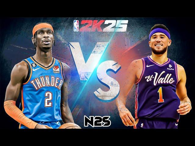 4K | SGA vs Booker - 2k25 Simulation Cpu vs Cpu - Thunder vs Suns