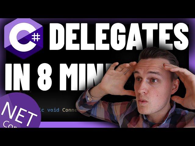 C# DELEGATES in 8 minutes! Learn .NET FAST!