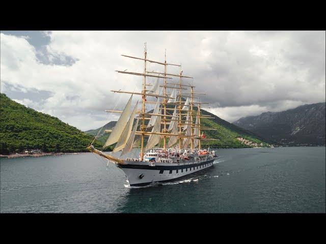 Royal Clipper in the Bay of Kotor | Drone video | FPV