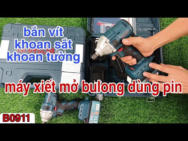 máy xiết mở bulong - máy bắn bulong dùng pin boshun - máy bắn vít