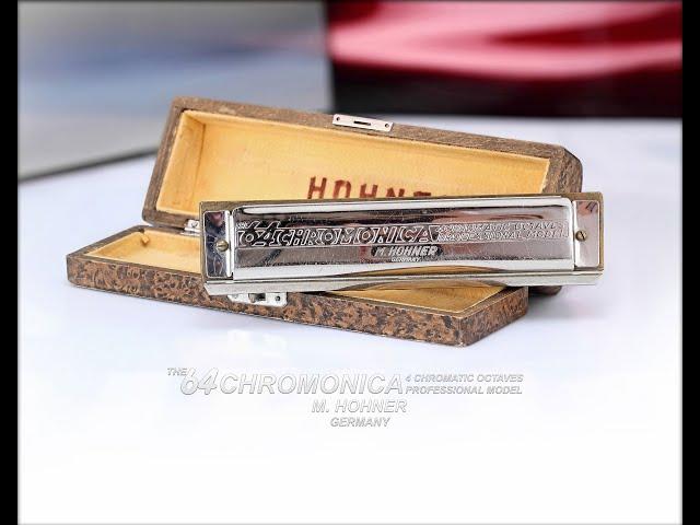 Hohner The 64 Chromonica. 4 Chromatic Octaves. Professional Model. Губная гармошка, гармоника.