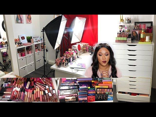 MY MAKEUP COLLECTION & MAKEUP ROOM TOUR! 2019