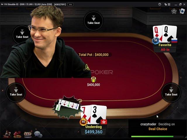The most  INSANE 400k BLIND FLIPS - Timofey 'trueteller' Kuznetsov vs Crazytrader.